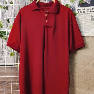 Red Short-Sleeve Polo Shirt – Size L