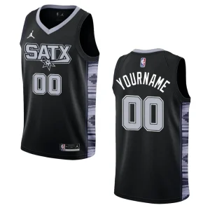 Custom Black Statement Edition 2022-23 San Antonio Spurs Swingman Jersey - Alzaintravels