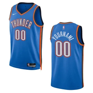 Custom Blue Icon Edition 2022-23 Oklahoma City Thunder Swingman Jersey - Alzaintravels