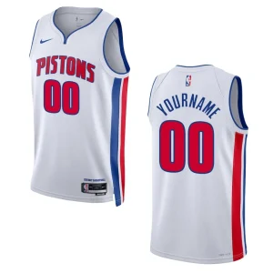 Custom White Association Edition 2022-23 Detroit Pistons Swingman Jersey - Alzaintravels
