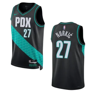 Jusuf Nurkic Black City Edition 2022-23 Portland Trail Blazers Swingman Jersey - Alzaintravels
