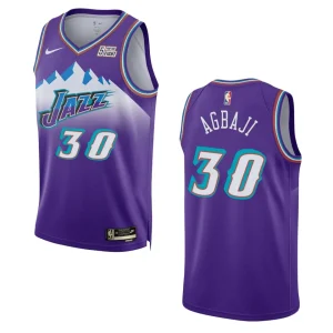 2022-23 Utah Jazz Ochai Agbaji Classic Edition Swingman Purple Jersey - Alzaintravels