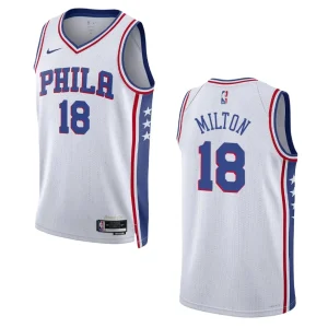 Shake Milton White Association Edition 2022-23 Philadelphia 76ers Swingman Jersey - Alzaintravels
