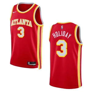 Atlanta Hawks Aaron Holiday 2022-23 Icon Edition Red Swingman Jersey - Alzaintravels