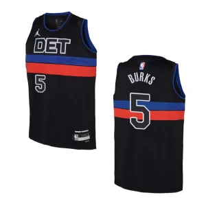 Detroit Pistons 2022-23 Statement Edition Youth Alec Burks Black Jersey - Alzaintravels