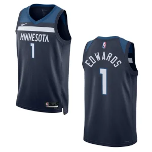 Minnesota Timberwolves Anthony Edwards 2022-23 Icon Edition Navy Swingman Jersey - Alzaintravels