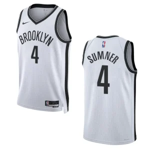 2022-23 Association Edition Brooklyn Nets Edmond Sumner White Swingman Jersey - Alzaintravels
