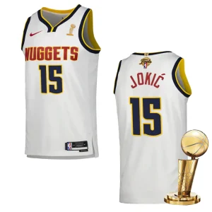 Denver Nuggets 2023 NBA Finals Champions Nikola Jokic Association White Jersey - Alzaintravels