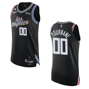 Los Angeles Clippers City Edition Custom 2022-23 Authentic Black Jersey - Alzaintravels