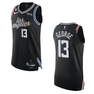 Los Angeles Clippers City Edition Paul George 2022-23 Authentic Black Jersey - Alzaintravels