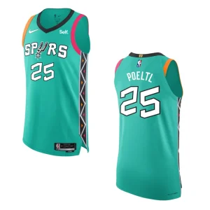 San Antonio Spurs City Edition Jakob Poeltl 2022-23 Turquoise Jersey - Alzaintravels