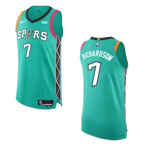 San Antonio Spurs City Edition Josh Richardson 2022-23 Turquoise Jersey - Alzaintravels