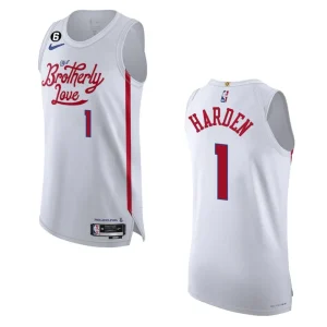 Philadelphia 76ers City Edition James Harden 2022-23 White Jersey - Alzaintravels