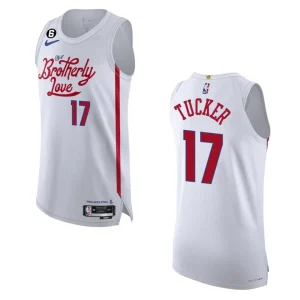 Philadelphia 76ers City Edition P.J. Tucker 2022-23 White Jersey - Alzaintravels