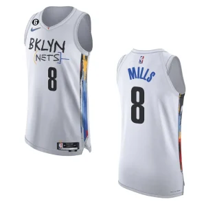 Brooklyn Nets City Edition Patty Mills 2022-23 Authentic White Jersey - Alzaintravels