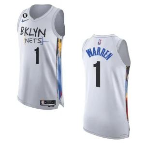 Brooklyn Nets City Edition T.J Warren 2022-23 Authentic White Jersey - Alzaintravels