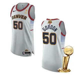 Denver Nuggets 2023 NBA Finals Champions Aaron Gordon Authentic White Jersey - Alzaintravels