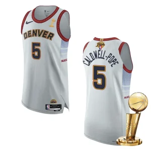Denver Nuggets 2023 NBA Finals Champions Kentavious Caldwell-Pope Authentic White Jersey - Alzaintravels