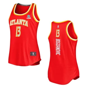 Atlanta Hawks Bogdan Bogdanovic Women's Icon Edition Fast Break Jersey Red - Alzaintravels