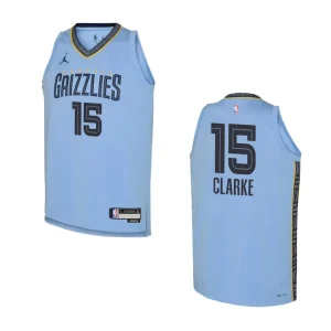 2022-23 Memphis Grizzlies Youth Statement Edition Brandon Clarke Light Blue Jersey - Alzaintravels