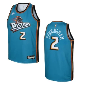2022-23 Detroit Pistons Youth Classic Edition Cade Cunningham Teal Jersey - Alzaintravels