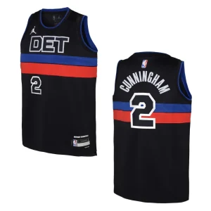 Detroit Pistons 2022-23 Statement Edition Youth Cade Cunningham Black Jersey - Alzaintravels