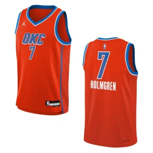 Oklahoma City Thunder 2022-23 Statement Edition Youth Chet Holmgren Orange Jersey - Alzaintravels