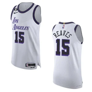 2022-23 City Edition Los Angeles Lakers Austin Reaves White Authentic Jersey - Alzaintravels