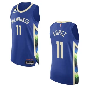 2022-23 City Edition Milwaukee Bucks Brook Lopez Royal Jersey - Alzaintravels