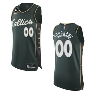 2022-23 City Edition Boston Celtics Custom Green Authentic Jersey - Alzaintravels