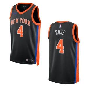 2022-23 City Edition New York Knicks Derrick Rose Black Swingman Jersey - Alzaintravels