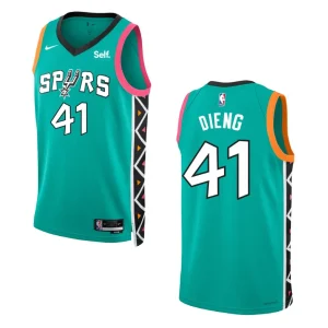 2022-23 City Edition San Antonio Spurs Gorgui Dieng Turquoise Swingman Jersey - Alzaintravels