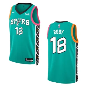 2022-23 City Edition San Antonio Spurs Isaiah Roby Turquoise Swingman Jersey - Alzaintravels