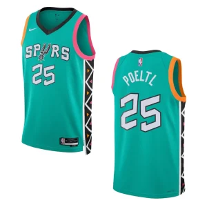 2022-23 City Edition San Antonio Spurs Jakob Poeltl Turquoise Swingman Jersey - Alzaintravels