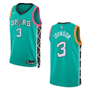2022-23 City Edition San Antonio Spurs Keldon Johnson Turquoise Swingman Jersey - Alzaintravels