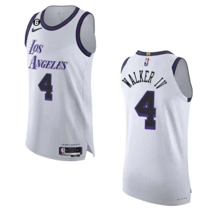2022-23 City Edition Los Angeles Lakers Lonnie Walker IV White Authentic Jersey - Alzaintravels