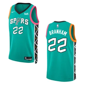 2022-23 City Edition San Antonio Spurs Malaki Branham Turquoise Swingman Jersey - Alzaintravels