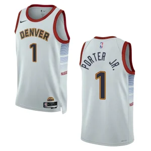2022-23 City Edition Denver Nuggets Michael Porter Jr. Sliver Swingman Jersey - Alzaintravels