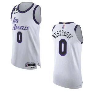 2022-23 City Edition Los Angeles Lakers Russell Westbrook White Authentic Jersey - Alzaintravels