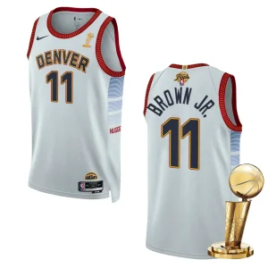 Denver Nuggets 2023 NBA Finals Champions Bruce Brown Jr. City Edition White Jersey - Alzaintravels