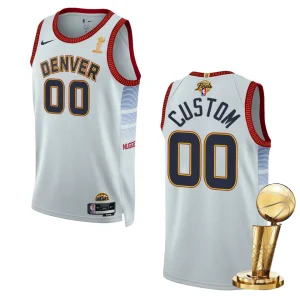Denver Nuggets 2023 NBA Finals Champions Custom City Edition White Jersey - Alzaintravels