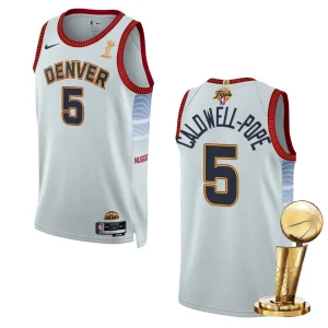 Denver Nuggets 2023 NBA Finals Champions Kentavious Caldwell-Pope City Edition White Jersey - Alzaintravels