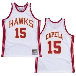Atlanta Hawks Clint Capela Hardwood Classics Jersey Retro White - Alzaintravels