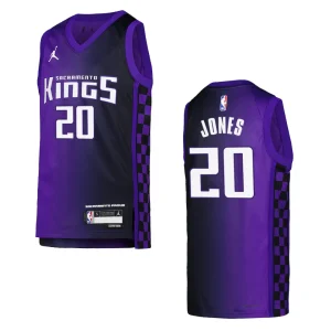 2023-24 Sacramento Kings Youth Statement Edition Colby Jones Purple Jersey - Alzaintravels