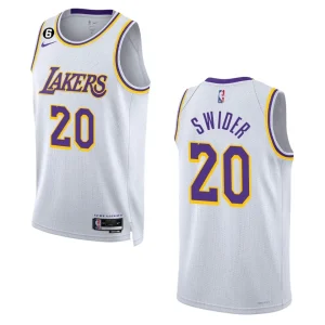 Cole Swider Association Edition Los Angeles Lakers 2022-23 White Swingman Jersey - Alzaintravels