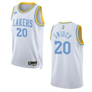 Los Angeles Lakers Cole Swider White 75 Anniversary 2022-23 Classic Edition Jersey - Alzaintravels
