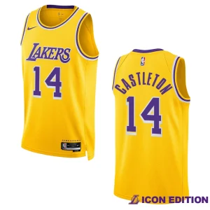 Colin Castleton Icon Edition Los Angeles Lakers 2022-23 Yellow Swingman Jersey - Alzaintravels