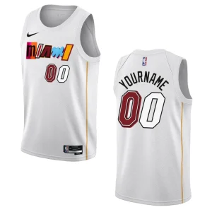 Custom City Edition Miami Heat 2022-23 White Swingman Jersey - Alzaintravels