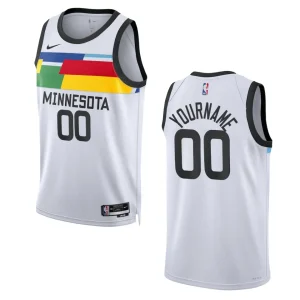 Custom City Edition Minnesota Timberwolves 2022-23 White Swingman Jersey - Alzaintravels