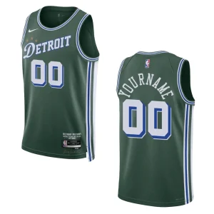 Detroit Pistons Custom 2022-23 City Edition Green Swingman Jersey - Alzaintravels